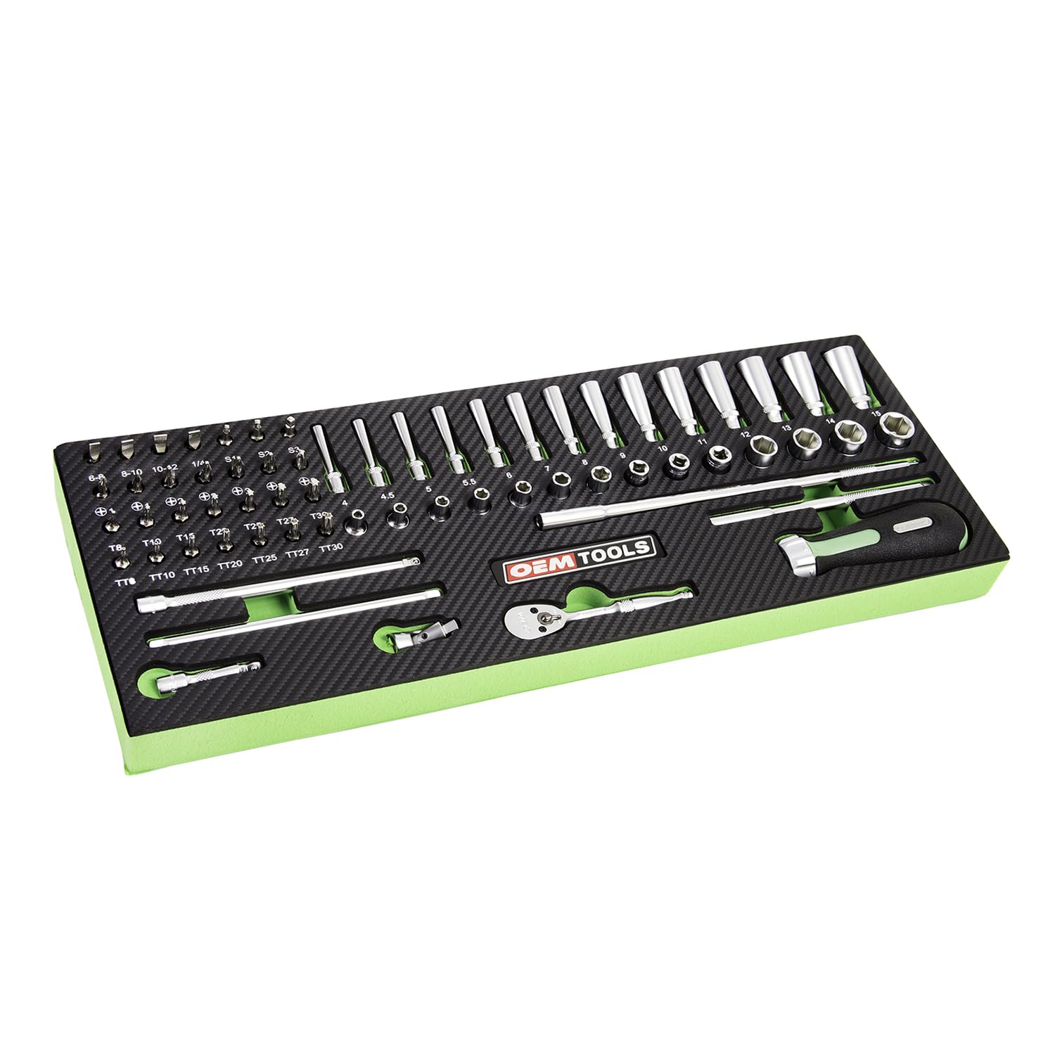 OEMTOOLS 23997 Mechaniker-Set (64-teilig, 1/4 Zoll Antrieb), 1 Packung von OEMTOOLS