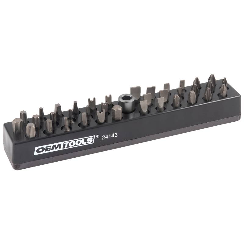 OEMTOOLS 24143 Magnetischer Bithalter, Sechskant-Bit-Organizer, starker magnetischer Organizer für Metalloberflächen, Nicht beschädigende Sechskant-Bitaufbewahrung, schwarz von OEMTOOLS