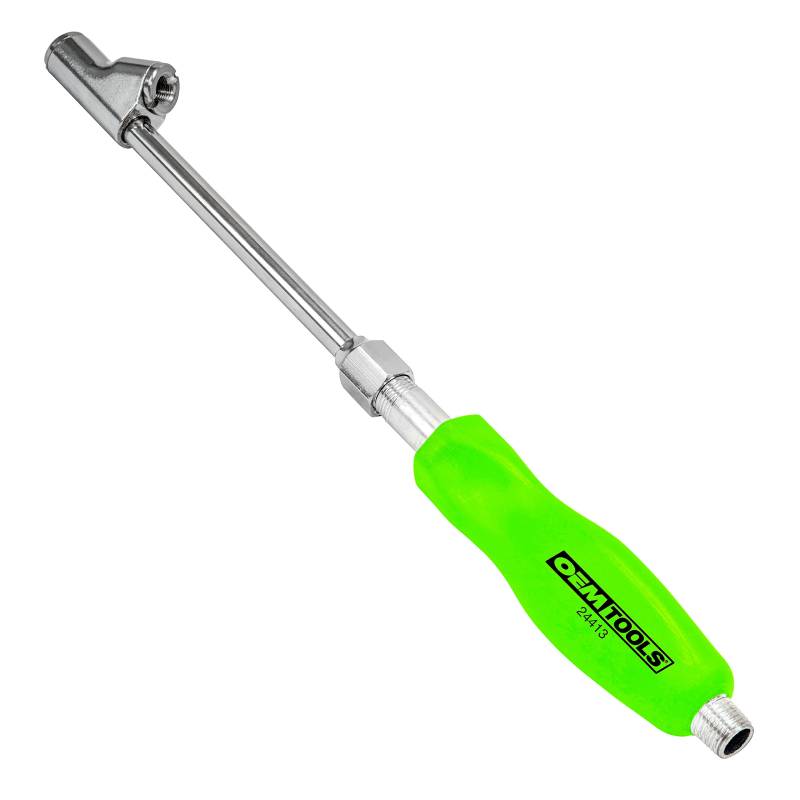 OEMTOOLS 24413 Dual Foot Luftfutter mit Komfortgriff, Reifen- und Radwerkzeuge, Halbreifenfüller, Reifenfüllfutter, Kippverschluss, langes Reifenfutter von OEMTOOLS