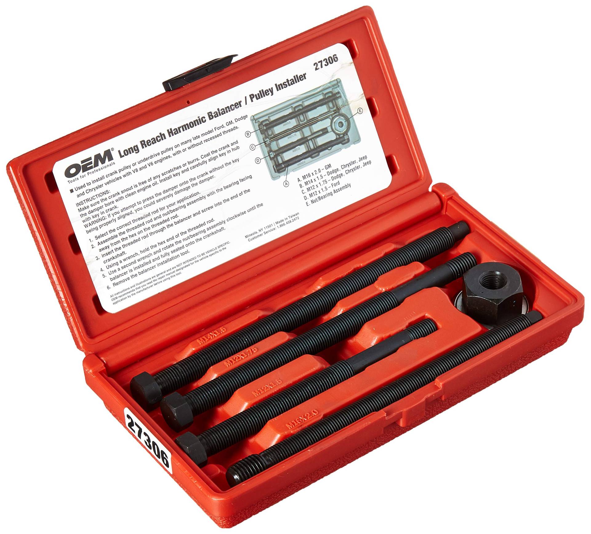 OEMTOOLS 27306 Harmonischer Balancer/Riemenscheiben-Installator, extra Lange Kraftschrauben für schwer erreichbare Balancer-Riemenscheiben OEMTOOLS 27306 Harmonischer Balancer/Riemenscheiben-Installator, extra Lange Kraftschrauben für schwer erreichbare Balancer-Riemenscheiben von OEMTOOLS
