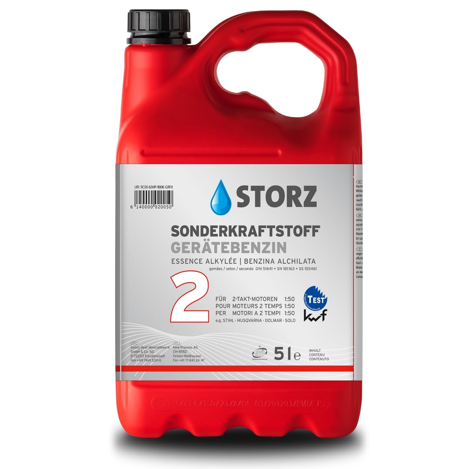Storz 2T Gerätebenzin - 5 Liter Kanister | Sonderkraftstoff | Alkylatbenzin 1:25-1:50 von OEST