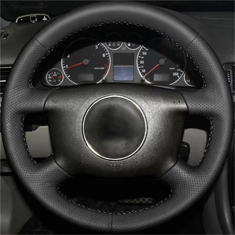 Lenkrad Abdeckung A2 (8Z) A3 (8L) Für Sprotback A4 (B5 B6) Für Avant A6 (C5) A8 Auto Interior Custom Auto Lenkrad Geflecht Abdeckung Weich Lenkrad Bezug(Red Blue Thread) von OEXRIG