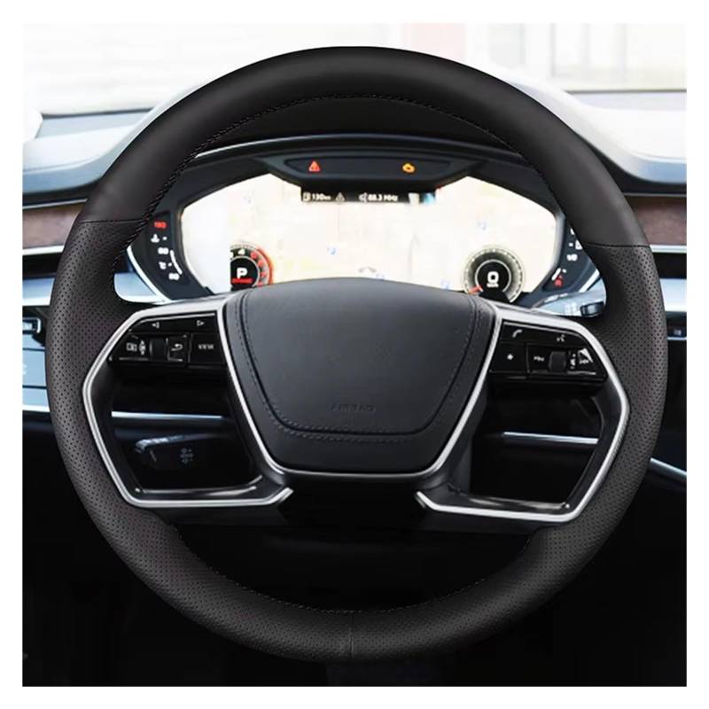 Lenkrad Abdeckung A8 S8 A7 A6 A8L Für Etron 2021-2022 DIY Auto Lenkrad Abdeckung Wrap Geflecht Künstliche Leder Lenkrad Bezug(Red Thread) von OEXRIG