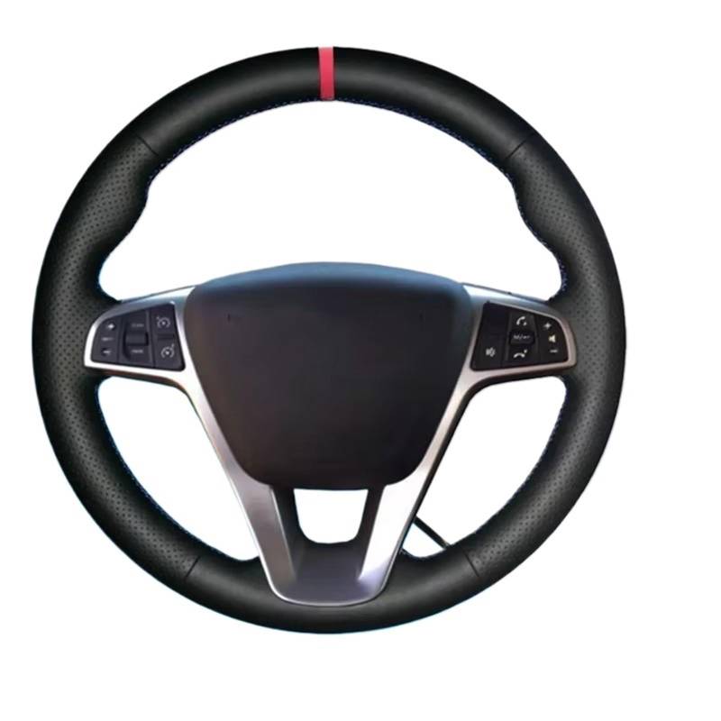 Lenkrad Abdeckung Für Lada Für Vesta 2015 2016 2017 2018 2019 Für Vesta SW Auto Zubehör Lenkung Wrap Auto Lenkrad Geflecht abdeckung Lenkrad Bezug(Red Thread) von OEXRIG