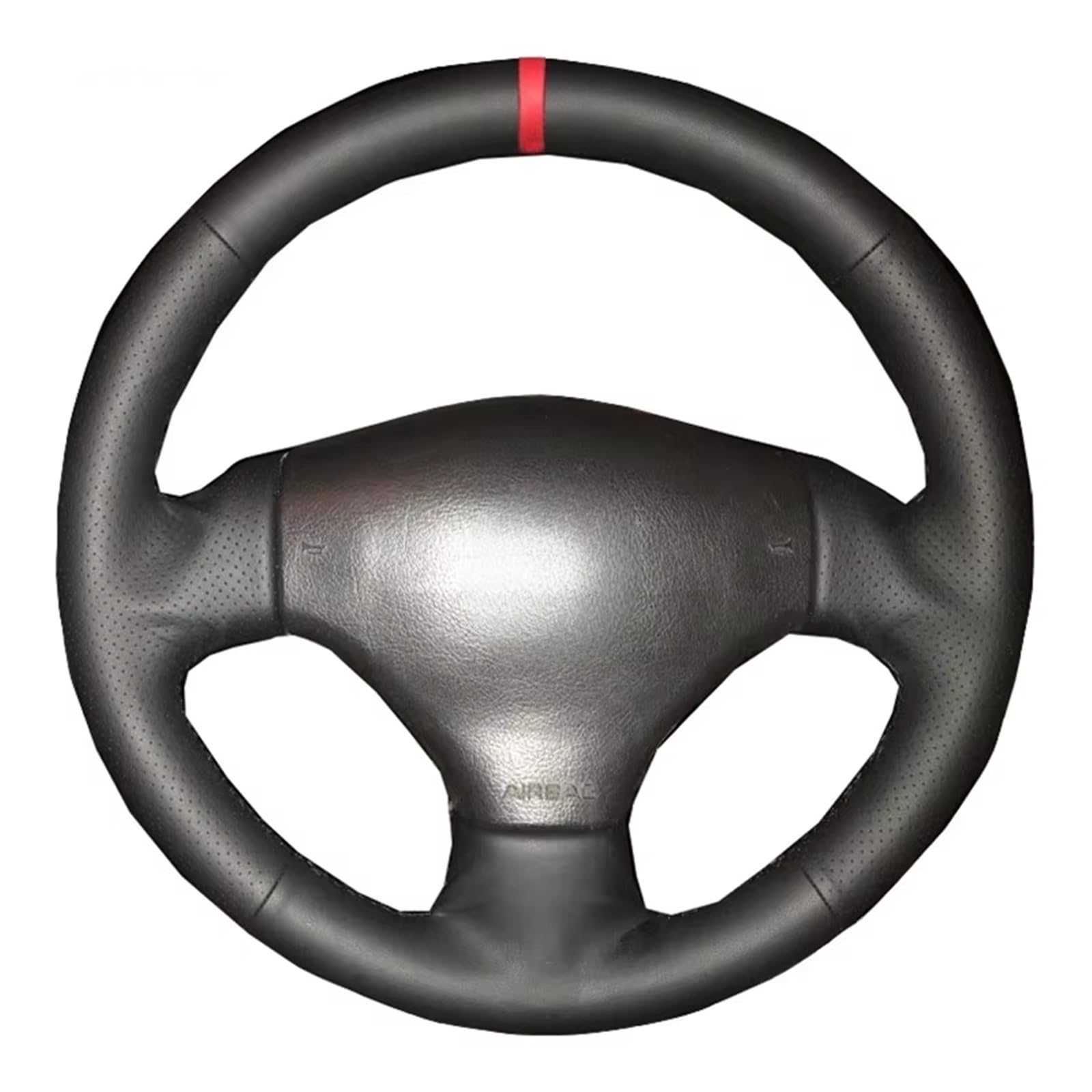 Lenkrad Abdeckung Für Peugeot 206 2003 2004 2005 2006 DIY Schwarze Handgenähte Kunstleder-Autolenkradabdeckung Lenkrad Bezug(Blue Thread) von OEXRIG