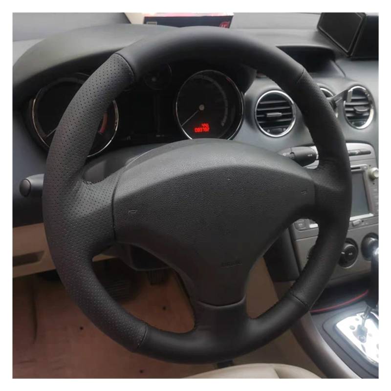 Lenkrad Abdeckung Für Peugeot 308 Alt Für Peugeot 408 Auto Zubehör Lenkung Wrap Auto Lenkrad Abdeckung Mikrofaser Leder Lenkrad Bezug(Yellow Thread) von OEXRIG