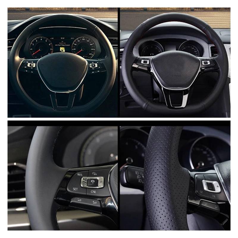 Lenkrad Abdeckung Für Seat Für Leon (Mk2) 2006 2007 2008 Für Ibiza (6L) 2007 Auto Lenkrad Geflecht Abdeckung Hand Nähen Mikrofaser Leder Lenkrad Bezug(Gray Thread) von OEXRIG