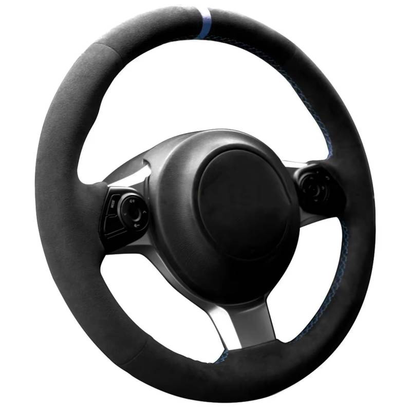 Lenkrad Abdeckung Für Toyota 86 GT86 GR86 Lenkrad Geflecht Auto Lenkrad Abdeckung Wildleder Leder Auto Zubehör Lenkrad Bezug(Red Thread) von OEXRIG