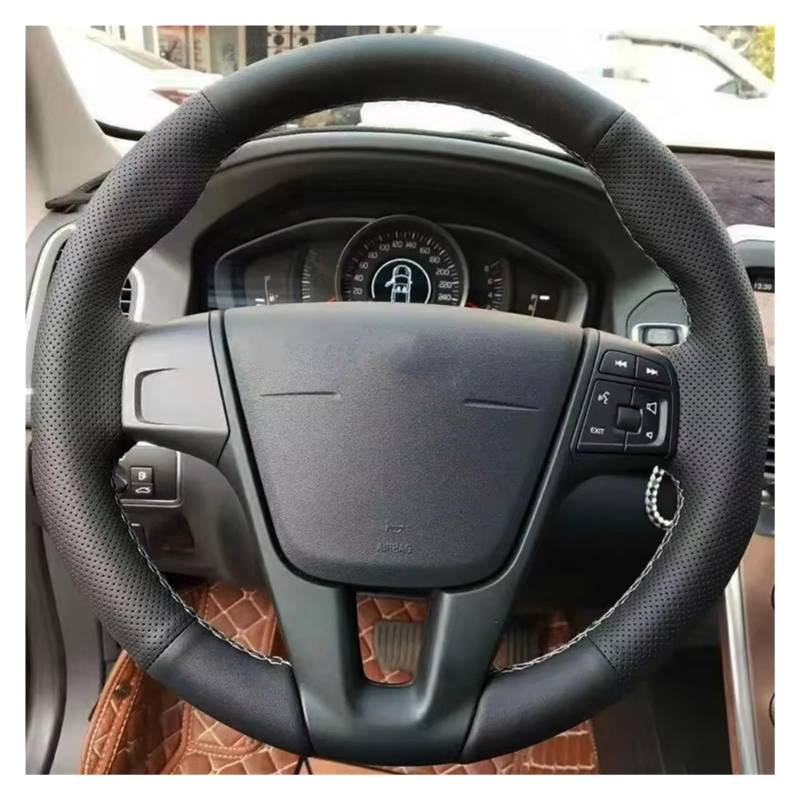 Lenkrad Abdeckung Für VOLVO S60 2011 2012 2013 2014 V40 V60 XC60 2013 2014 2015 2016 2017 Auto Lenkrad Geflecht Abdeckung Leder Zubehör Lenkrad Bezug(Gray Thread) von OEXRIG