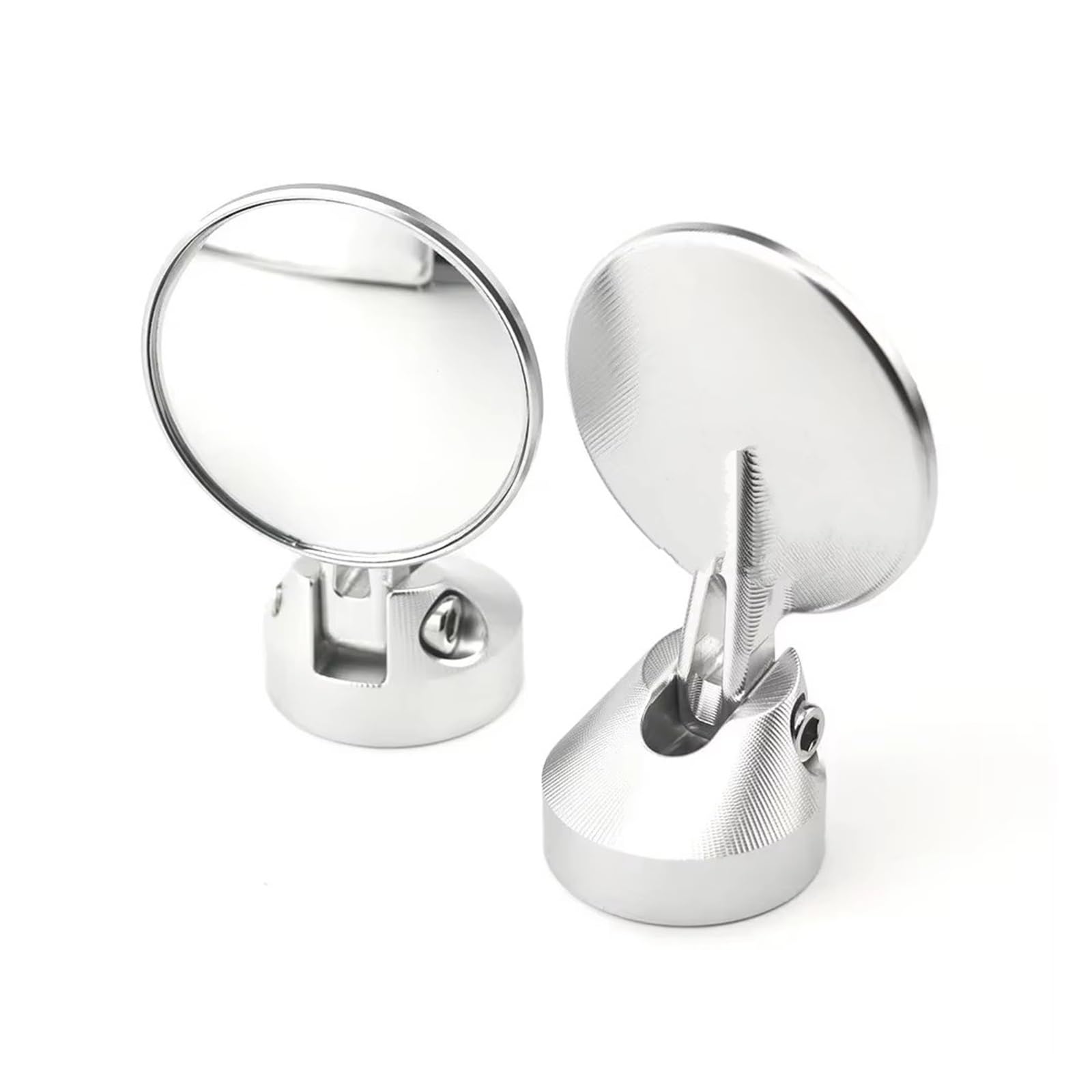 OEXRIG Motorrad Spiegel Für Vespa Für Sprint50 150 Für Prima50 150 Für GTS150 /250/300 2013-2024 Motorrad Rearview Außenspiegel Motorrad Lenkerendenspiegel(Silvery) von OEXRIG