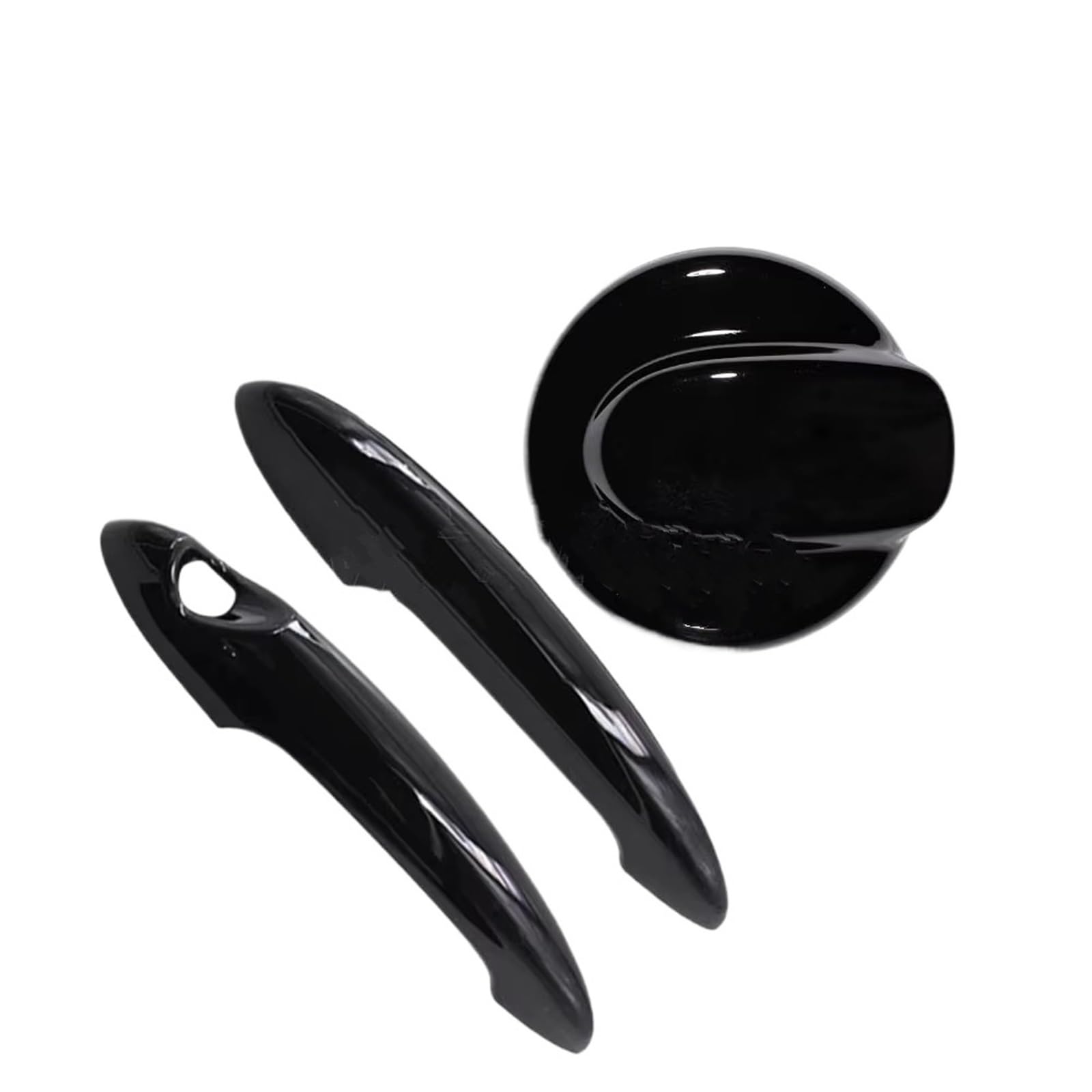 Auto Außentür Griff Für Mini Für Gen 2 R56 Für Cooper S R50 R53 R56 Tankdeckelabdeckung Türgriffabdeckung Außentürgriff-Abdeckung(Gloss Black Set) von OEXRIGRU