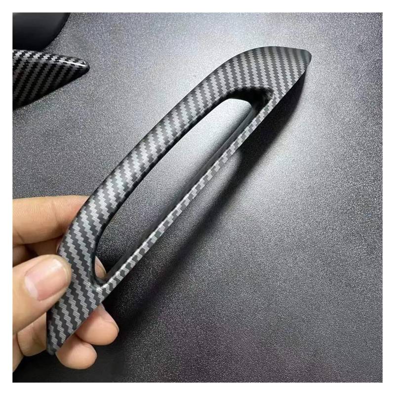 Auto Außentür Griff Für Tesla Für Modell 3 Y 2017-2024 Griffaufkleber Patchabdeckung Automodifikation Frostsichere Türklinkentürgriffe Außentürgriff-Abdeckung(4 Piece Matte Carbon) von OEXRIGRU