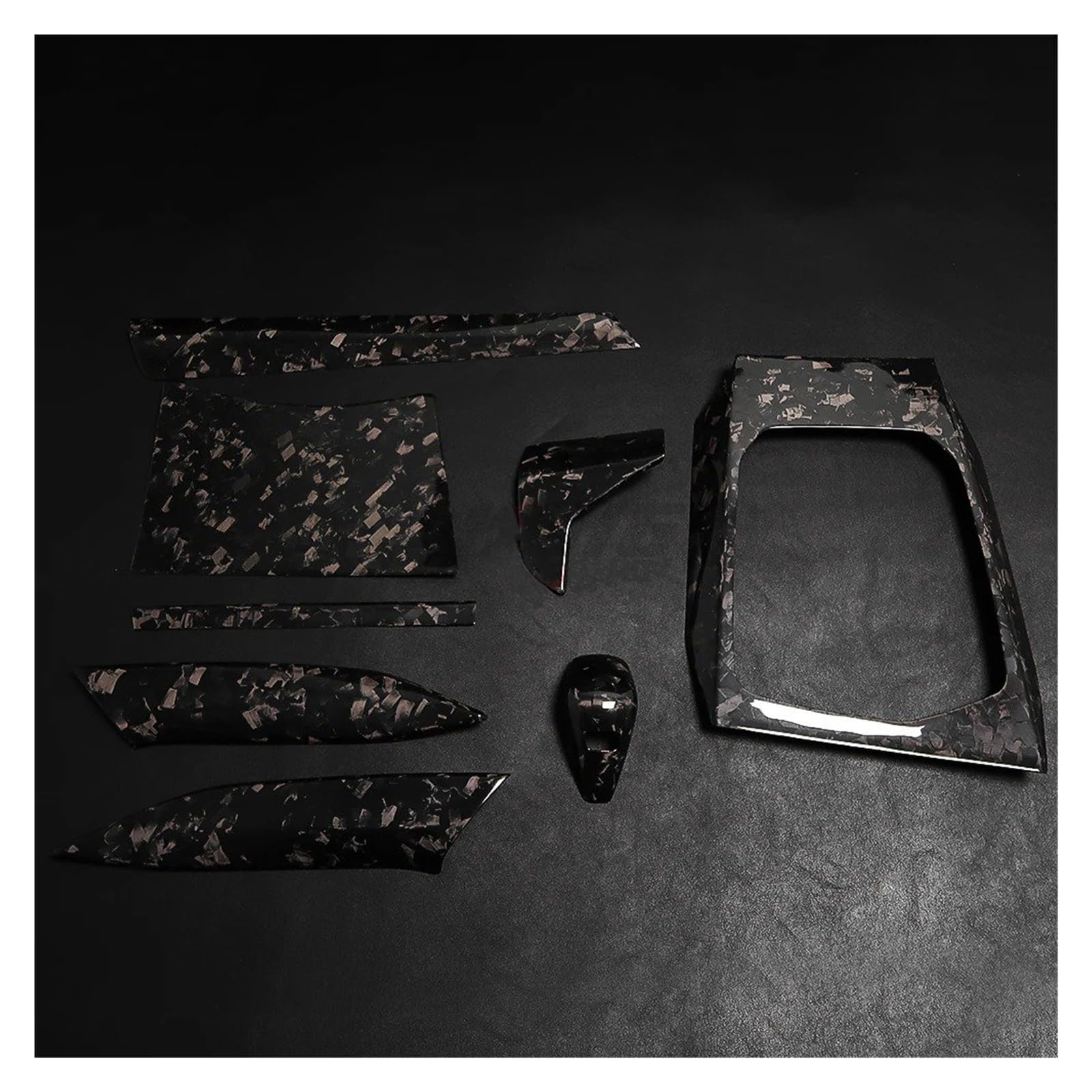 Auto Innenraum Für 2er G42 220d 220i 230i 2022 LHD Autoinnenraum Mittelkonsole Armaturenbrett Schalthebelverkleidung 8-teilig Autozubehör(Forged Carbon) von OEXRIGRU