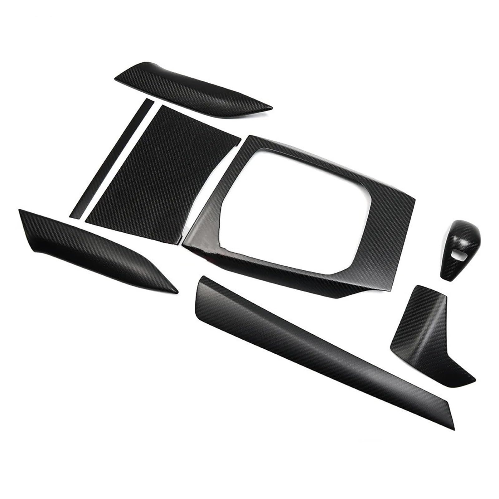 Auto Innenraum Für 2er G42 220d 220i 230i 2022 LHD Autoinnenraum Mittelkonsole Armaturenbrett Schalthebelverkleidung 8-teilig Autozubehör(Matte Carbon) von OEXRIGRU