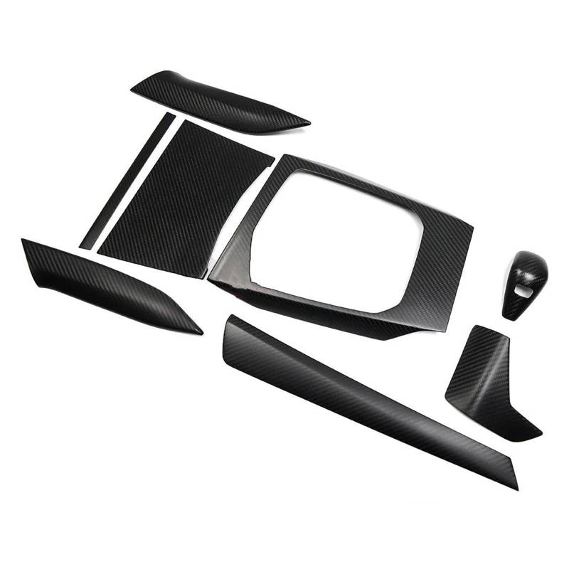 Auto Innenraum Für 2er G42 220d 220i 230i 2022 LHD Autoinnenraum Mittelkonsole Armaturenbrett Schalthebelverkleidung 8-teilig Autozubehör(Matte Carbon) von OEXRIGRU