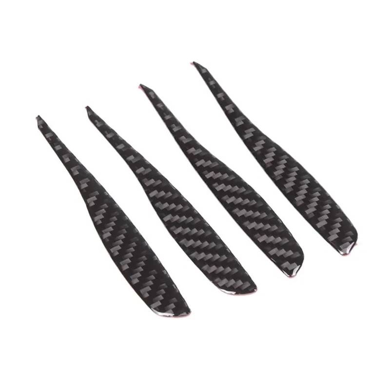 Auto Innenraum Für 3er E90 2005 2006 2007 2008 2009 2010 2011 2012, Weicher Carbonfaser-Auto-Innentürgriff-Dekoraufkleber, 4 Stück Autozubehör(Schwarz) von OEXRIGRU