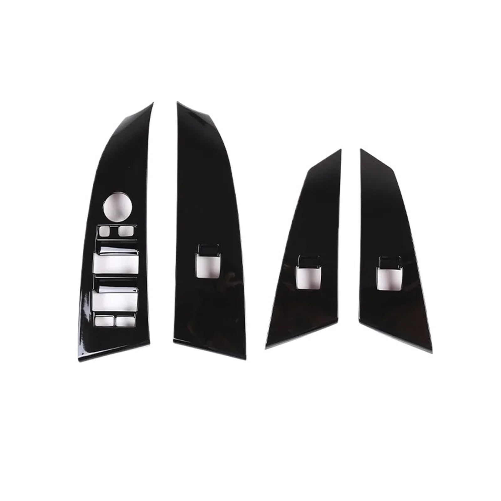 Auto Innenraum Für 5 Series E60 2004 2005 2006 ABS Chrom Fensterheber Schalter Knopf Autozubehör 4 Stück Autozubehör(Schwarz) von OEXRIGRU