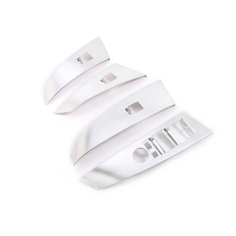 Auto Innenraum Für 5 Series E60 2004 2005 2006 ABS Chrom Fensterheber Schalter Knopf Autozubehör 4 Stück Autozubehör(Silber) von OEXRIGRU
