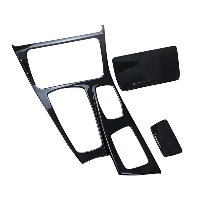 Auto Innenraum Für 5 Series F10 F11 2011-2017 LHD Auto Zentrale Steuerung Getriebe Shifter Knopf Abdeckung Trim Aufkleber Armlehne Box Panel Autozubehör(D Model Black) von OEXRIGRU