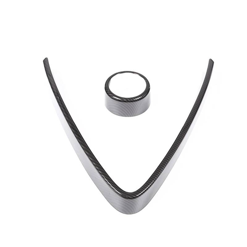 Auto Innenraum Für Alfa Für Romeo Für Giulia Für Stelvio 2017 2018 2019 2020 2021 2022 2023 ABS Frontgrill Dekoration Rahmen Autozubehör Autozubehör(Carbon Fiber) von OEXRIGRU