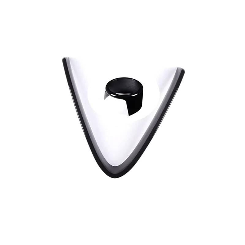 Auto Innenraum Für Alfa Für Romeo Für Giulia Für Stelvio 2017 2018 2019 2020 2021 2022 2023 ABS Frontgrill Dekoration Rahmen Autozubehör Autozubehör(Schwarz) von OEXRIGRU