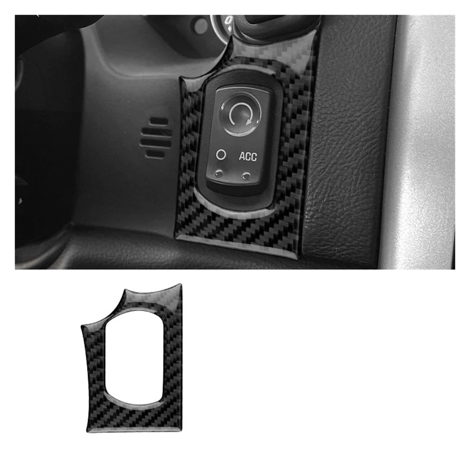 Auto Innenraum Für Chevrolet Für Corvette C6 2005 2006 2007 2008 2009 2010 2011 2012 2013 Weiche Carbon Faser Auto Zündung Knopf Schalter Aufkleber Autozubehör(Black Carbon) von OEXRIGRU