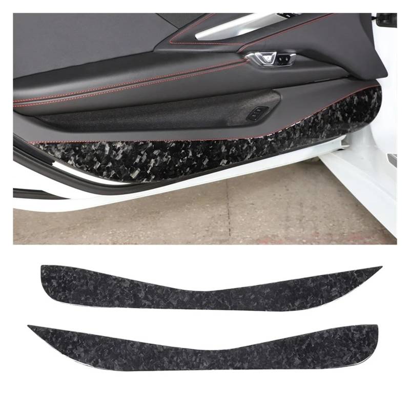 Auto Innenraum Für Chevrolet Für Corvette C8 Z06 Z51 2020 2021 2022 2023 Autotürschutz Anti-Tritt-Schutzpaneelabdeckung Verkleidung 2 Stück Autozubehör(Style C) von OEXRIGRU