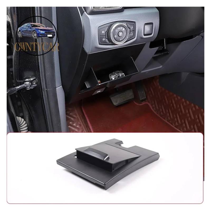 Auto Innenraum Für Ford Für Ranger Für Wildtrak 2015-2021 ABS Auto Dashboard Fahren Position Sicherung Lagerung Tray Halter Box Autozubehör(Schwarz) von OEXRIGRU