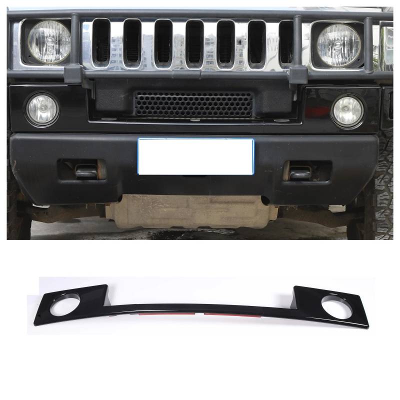 Auto Innenraum Für Hummer H2 2003 2004 2005 2006 2007 2008 2009 ABS Auto Vorderen Stoßfänger Unteren Zierleiste Front Nebelscheinwerfer Zierabdeckung Autozubehör(Style B Black) von OEXRIGRU