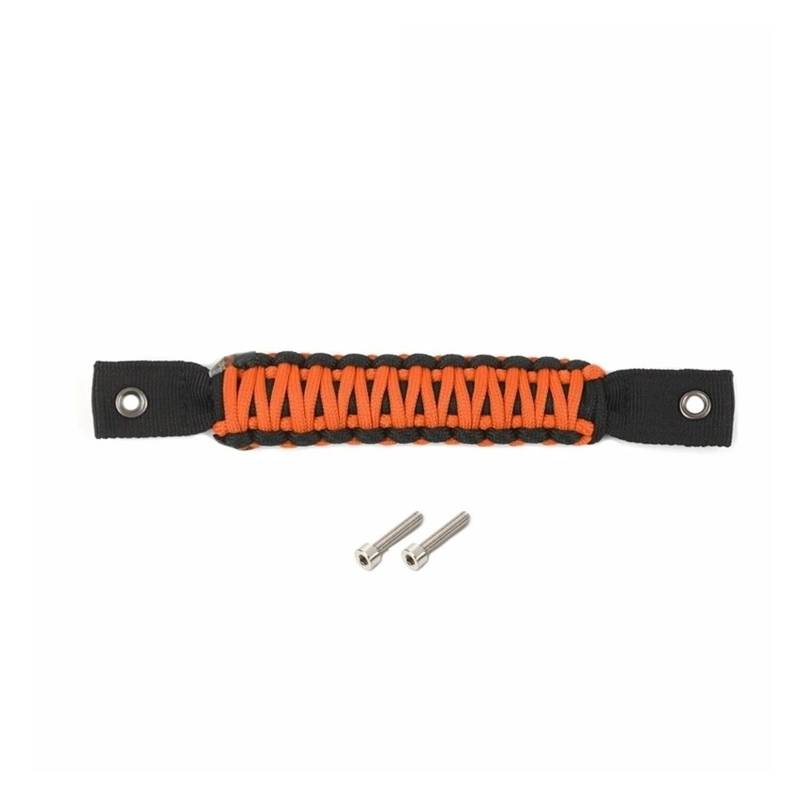 Auto Innenraum Für Jeep Für Wrangler JL 2018 2019 2020 2021 2022 2023 2024 Auto Hecktür Glas Haltegriff Hinten Tür Top Armlehnen Autozubehör(Orange) von OEXRIGRU