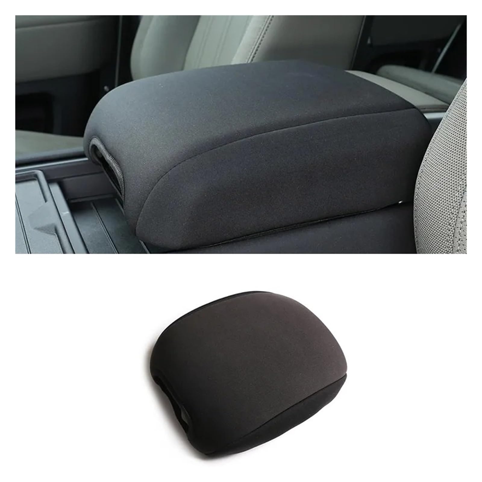 Auto Innenraum Für Land Für Rover Für Defender 110 2020 2021 2022 2023 2024 Schwarze Baumwolle Autositz Armlehne Mittelkonsole Box Abdeckung Autozubehör(Style A Black) von OEXRIGRU