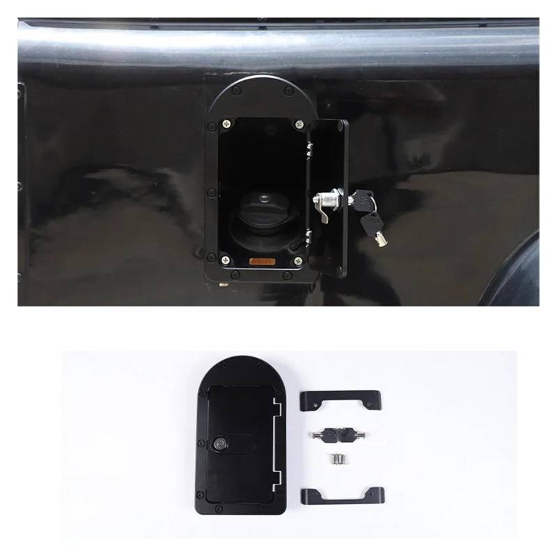 Auto Innenraum Für Land Für Rover Für Defender 90 110 130 2004-2018 Auto Öl Tankdeckel Mit Schlüsselschloss Abdeckung Aufkleber Autozubehör(Style A) von OEXRIGRU