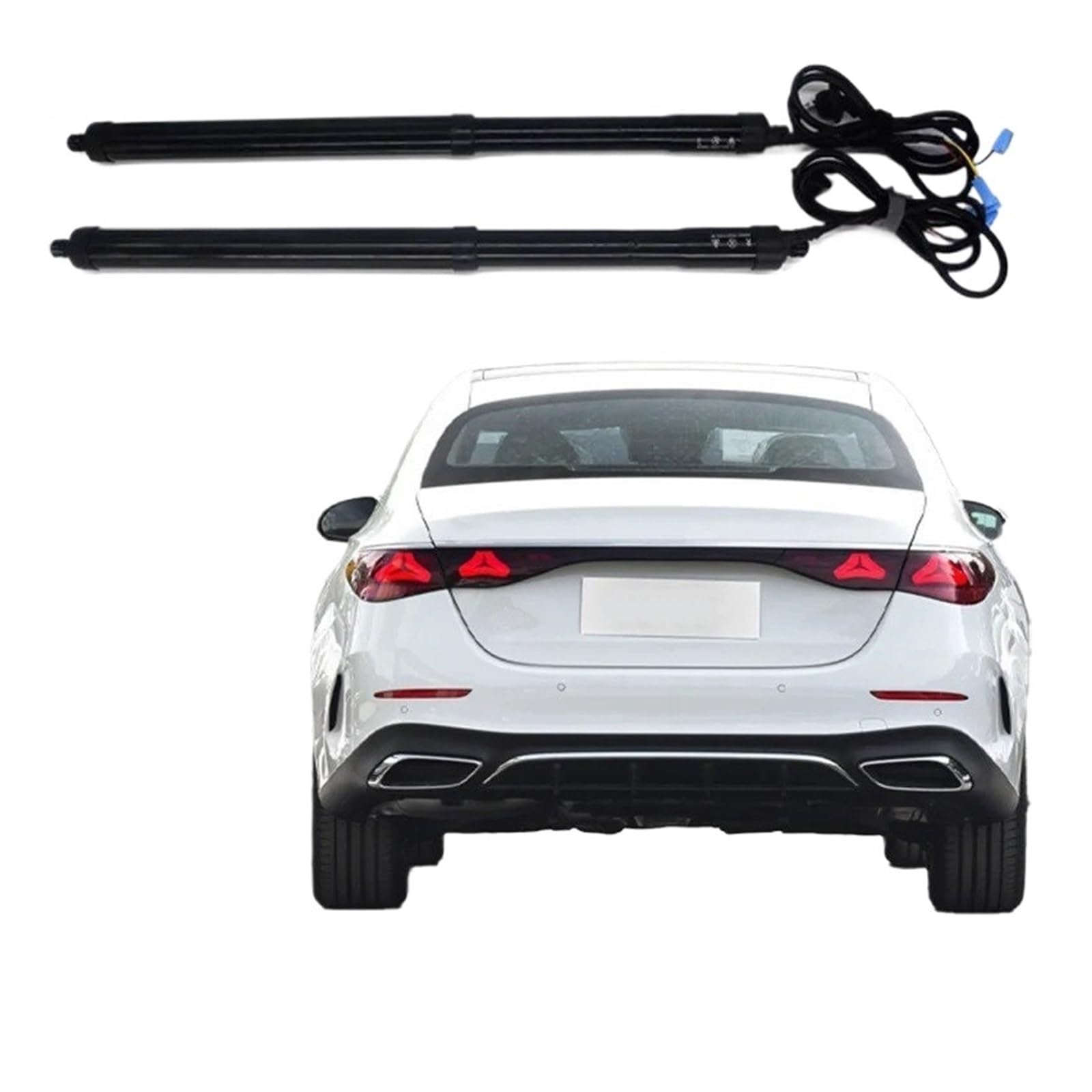 Elektrische Gasfeder Für Benz E-Klasse 2024 Elektrische Heckklappe Hebebühne Automatische Kofferraumöffnung Drift Drive Power Gate Kit Autoteile(with Kick Senor) von OEXRIGRU
