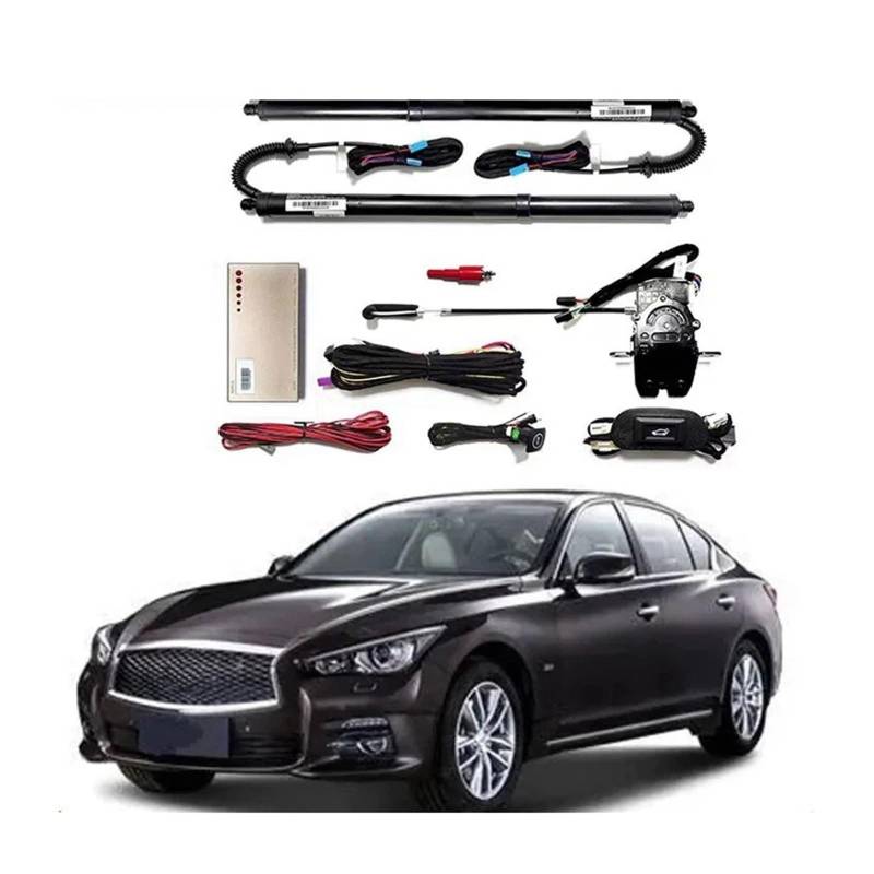 Elektrische Gasfeder Für Infiniti Q50 Q50L V37 2013-2022 Auto Power Stamm Öffnung Elektrische Saug Heckklappe Intelligente Schwanz Tor Lift Strut Autoteile(with footsensor) von OEXRIGRU