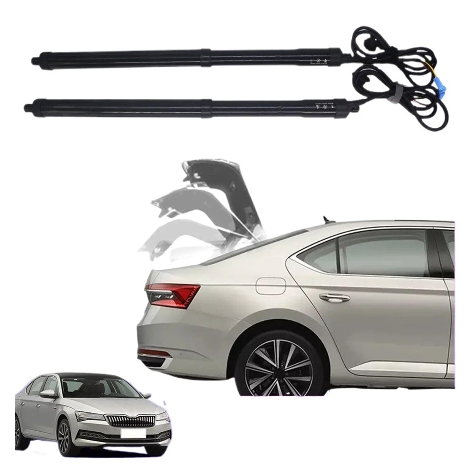 Elektrische Gasfeder Für Skoda Für Superb 2016-2023 Auto Elektrische Heckklappe Hebebühne Elektrische Kofferraum Antrieb Kick Fuß Sensor Hinten Tür Power Kit Autoteile(with Kick Sensor) von OEXRIGRU