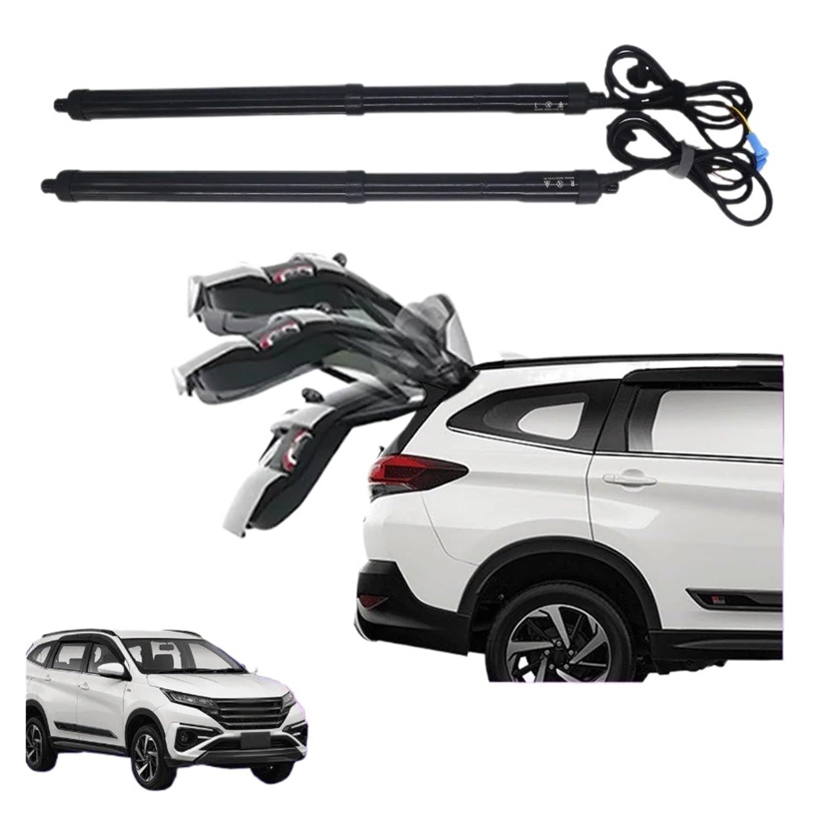 Elektrische Gasfeder Für Toyota Für Rush 2018 2019 2020 2021 2022 Kofferraum Elektrische Heckklappe Automatische Kofferraumöffnung Drift Drive Power Kit Autoteile(with Kick Sensor) von OEXRIGRU