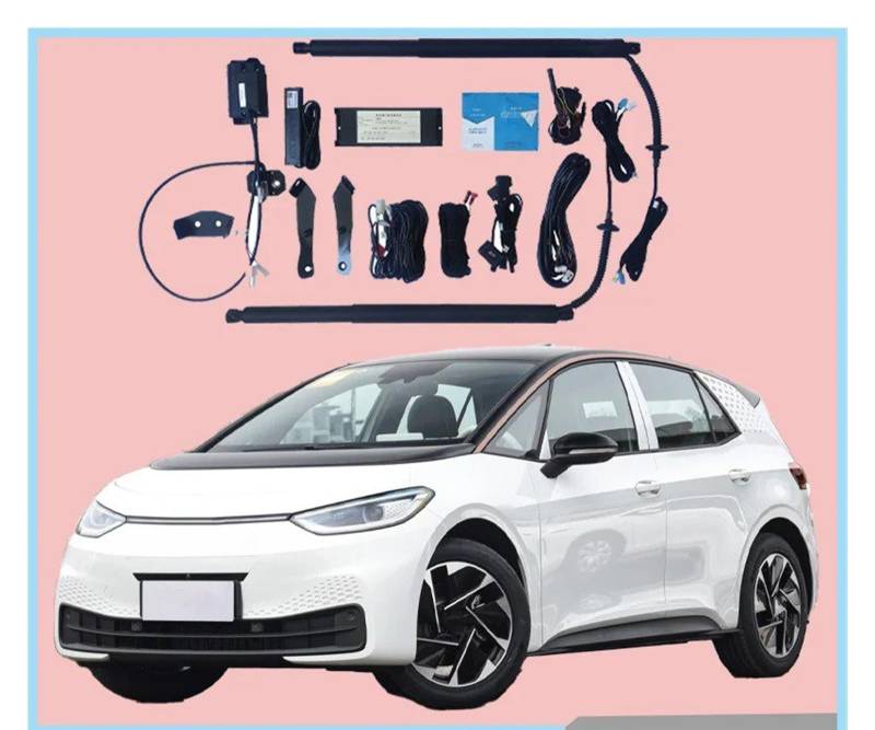 Elektrische Gasfeder Für VW ID.3 2023 Edition, Elektrische Heckklappen-Modifikation, Heckbox, Intelligente Elektrohydraulische Kofferraum-Stützstange Autoteile(with Kick Senor) von OEXRIGRU