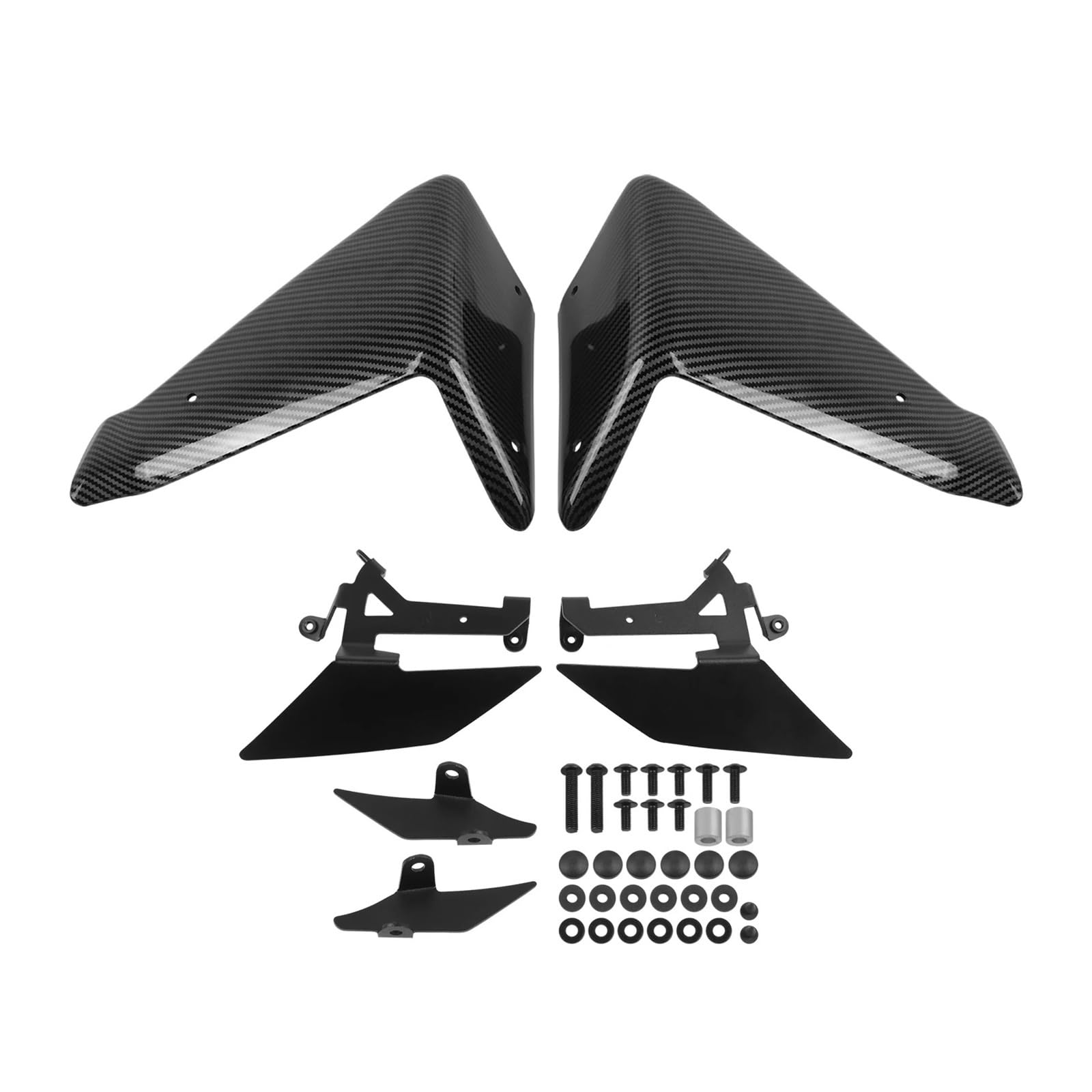Motorradteile Für CB750 CB 750 Für Hornet 2023 2024 2025 Motorrad Frontspoiler Spoiler Abtrieb Nackt Seite Front Aerodynamische Verkleidung Motorrad Vorderspoiler(Carbon Fiber) von OEXRIGRU