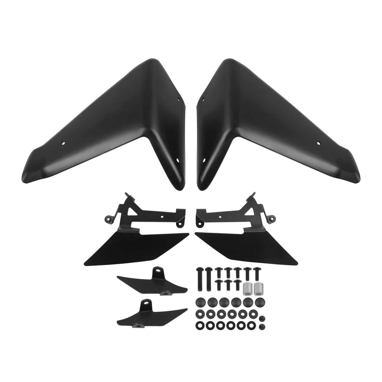 Motorradteile Für CB750 Für Hornet 2023 2024 2025 Motorrad Sport Abtrieb Nackt Seite Front Aerodynamische Verkleidung Winglet Spoiler Flügel Motorrad Vorderspoiler(Schwarz) von OEXRIGRU
