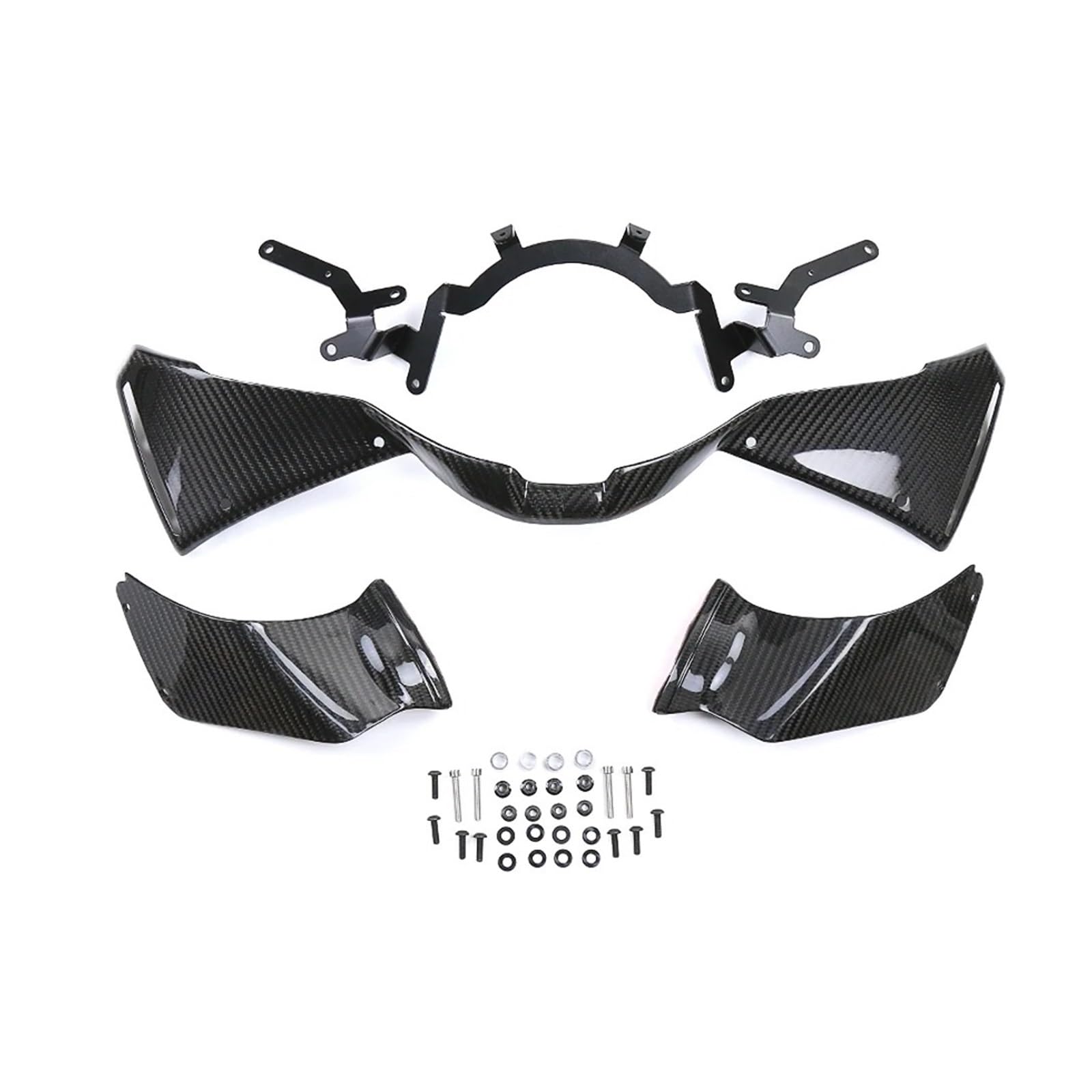 Motorradteile Für CBR1000RR-R Für CBR1000RRR 2021 2022 2023 Carbon Fiber Motorrad Aerodynamische Flügel Spoiler Deflektor Kits Motorrad Vorderspoiler(Twill Weave Glossy) von OEXRIGRU