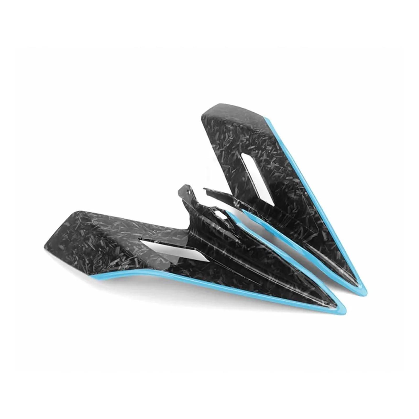 Motorradteile Für CFMOTO 450SR 450 SR 2022 2023 2024 Motorrad Seite Flügel Air Guide Spoiler Feste Winglet Motorrad Vorderspoiler(Bamboo Carbon Blue) von OEXRIGRU