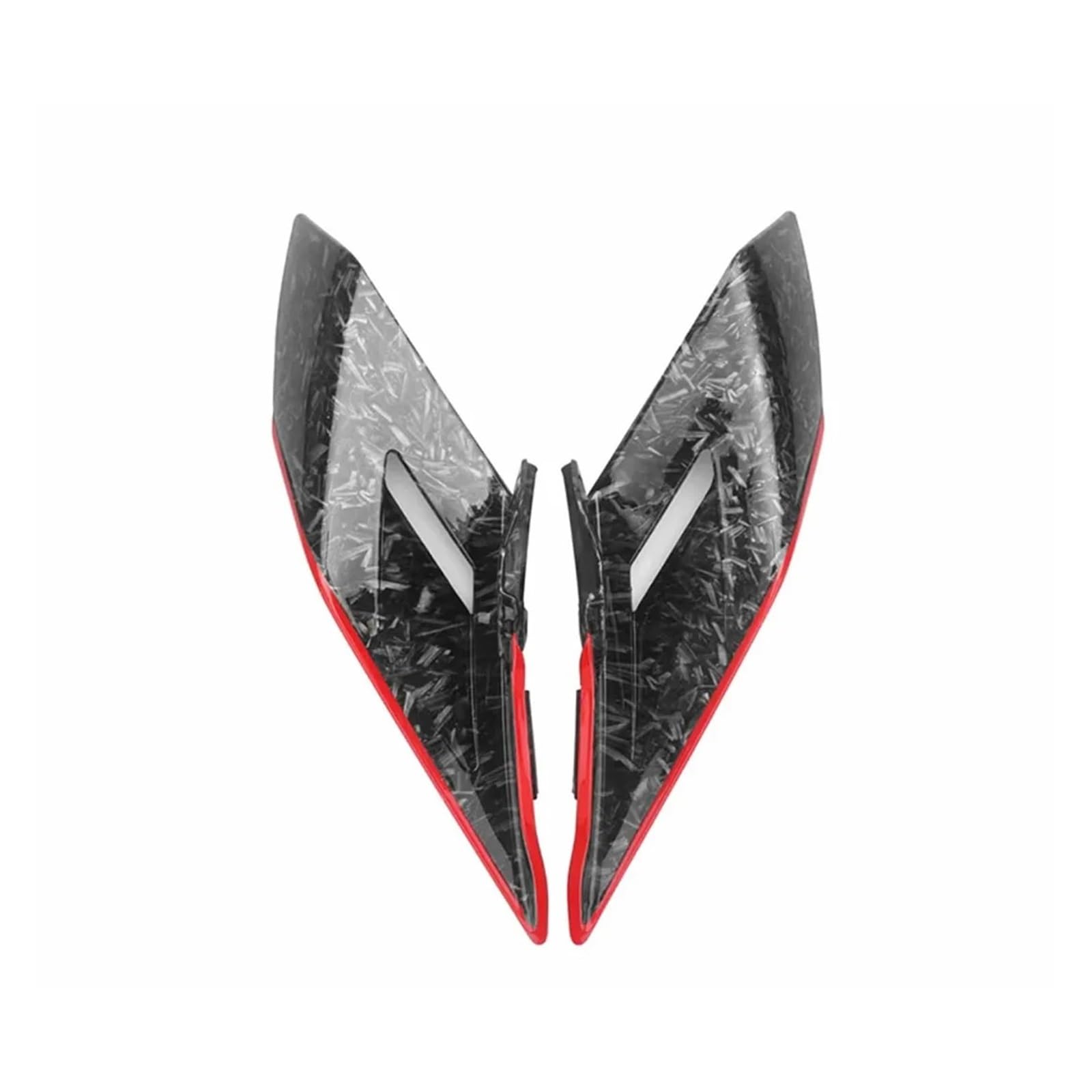 Motorradteile Für CFMOTO 450SR 450 SR 2022 2023 2024 Motorrad Seite Flügel Air Guide Spoiler Feste Winglet Motorrad Vorderspoiler(Bamboo Carbon Red) von OEXRIGRU