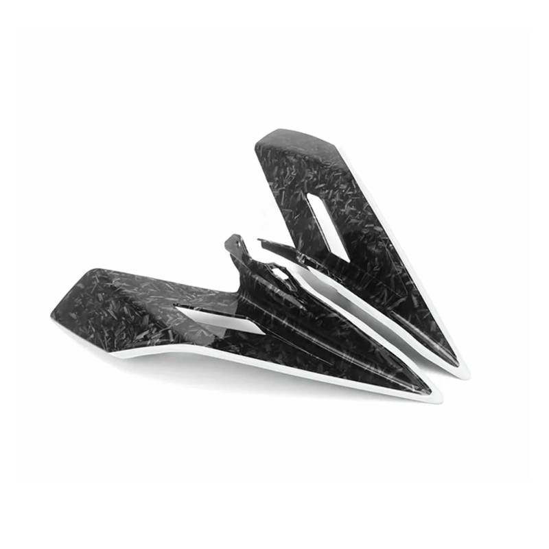Motorradteile Für CFMOTO 450SR 450 SR 2022 2023 2024 Motorrad Seite Flügel Air Guide Spoiler Feste Winglet Motorrad Vorderspoiler(Bamboo Carbon White) von OEXRIGRU