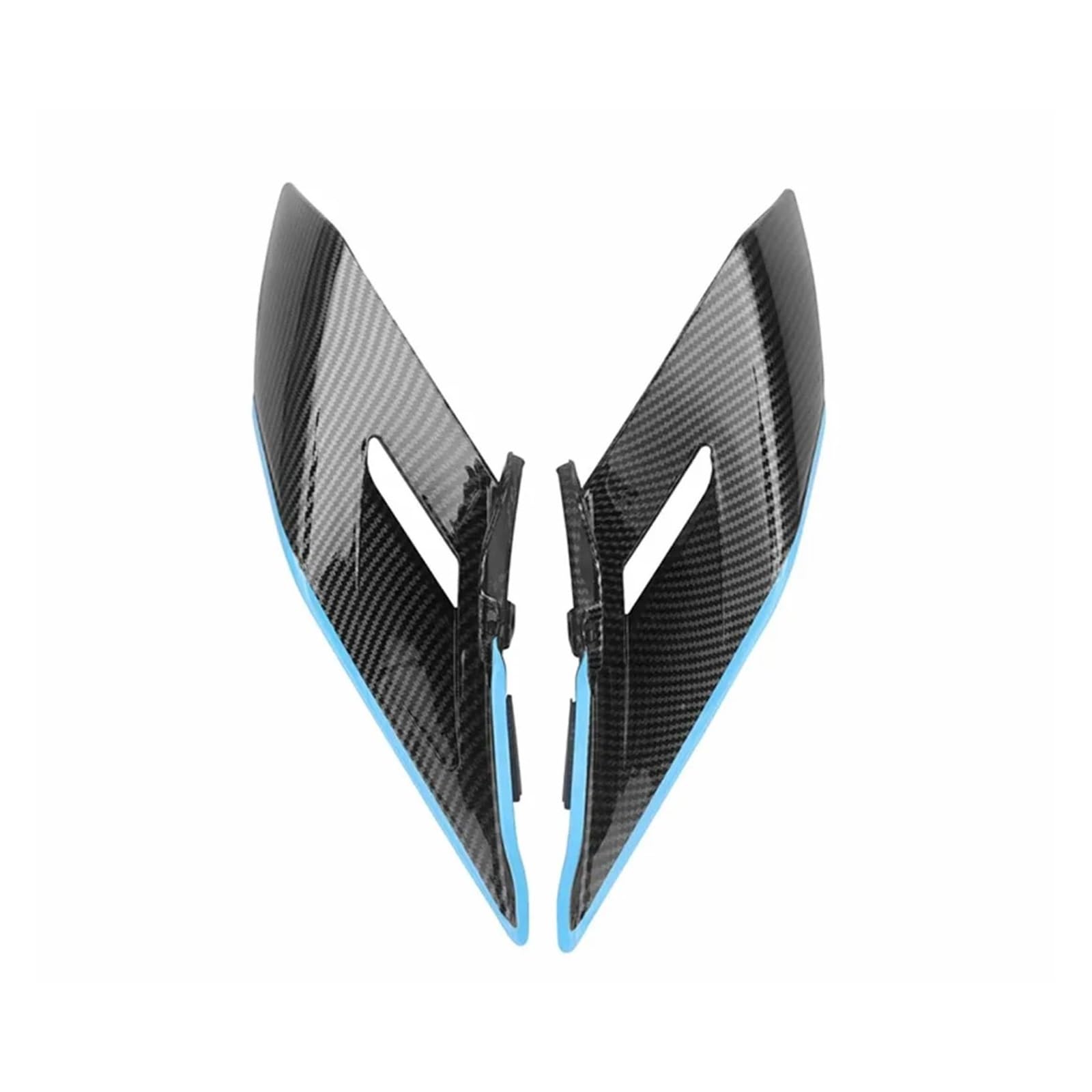 Motorradteile Für CFMOTO 450SR 450 SR 2022 2023 2024 Motorrad Seite Flügel Air Guide Spoiler Feste Winglet Motorrad Vorderspoiler(Carbon Blue) von OEXRIGRU