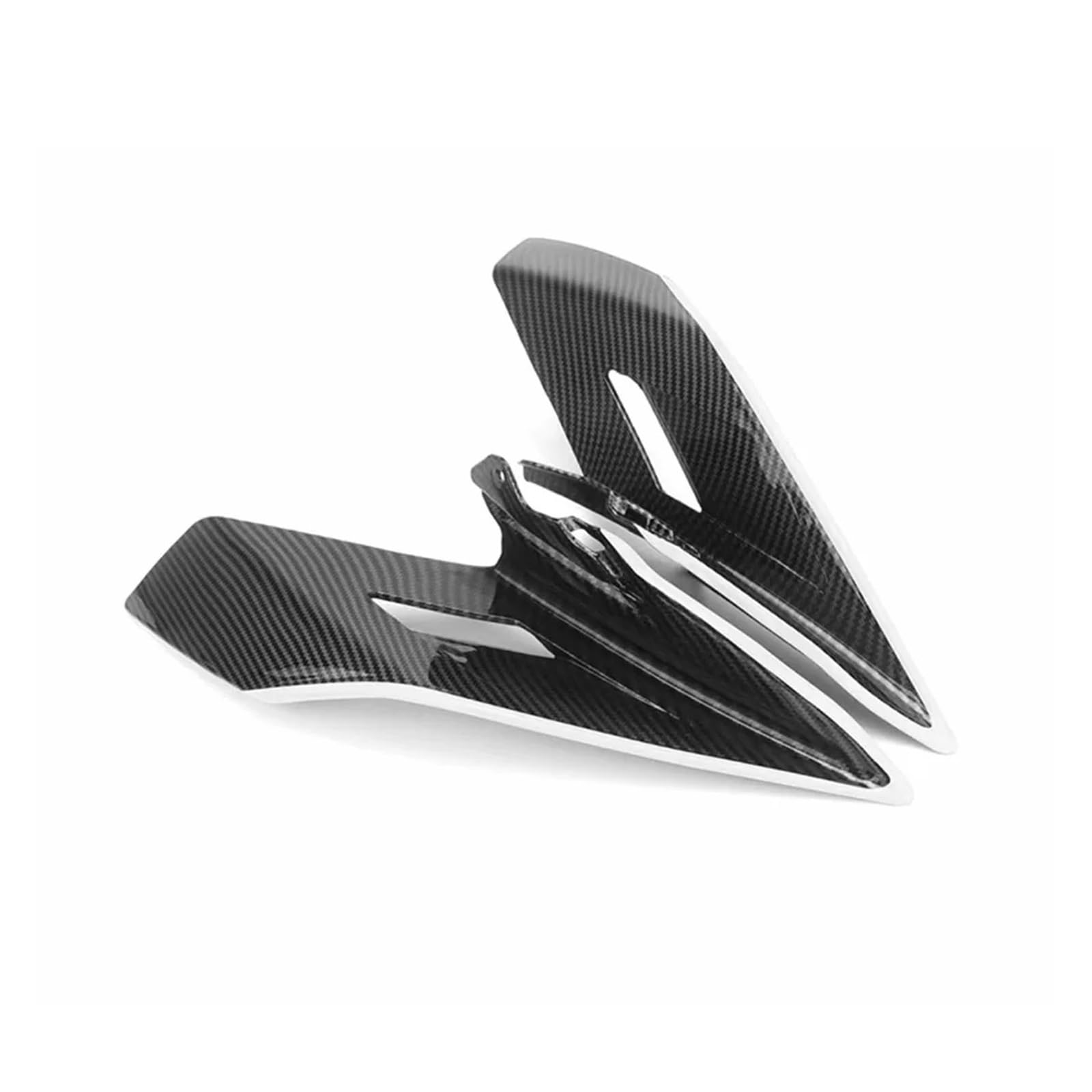 Motorradteile Für CFMOTO 450SR 450 SR 2022 2023 2024 Motorrad Seite Flügel Air Guide Spoiler Feste Winglet Motorrad Vorderspoiler(Carbon White) von OEXRIGRU