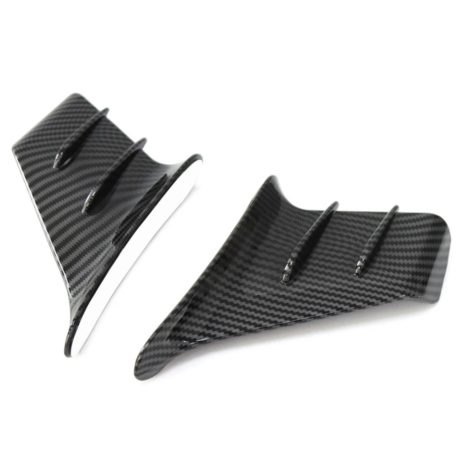 Motorradteile Für Kawasaki Für Ninja 300 400 650 Z400 Z900 ZX10R H2 Motorrad Verkleidung Seite Winglet Aerodynamische Flügel Deflektor Spoiler Motorrad Vorderspoiler(Carbon Fiber) von OEXRIGRU