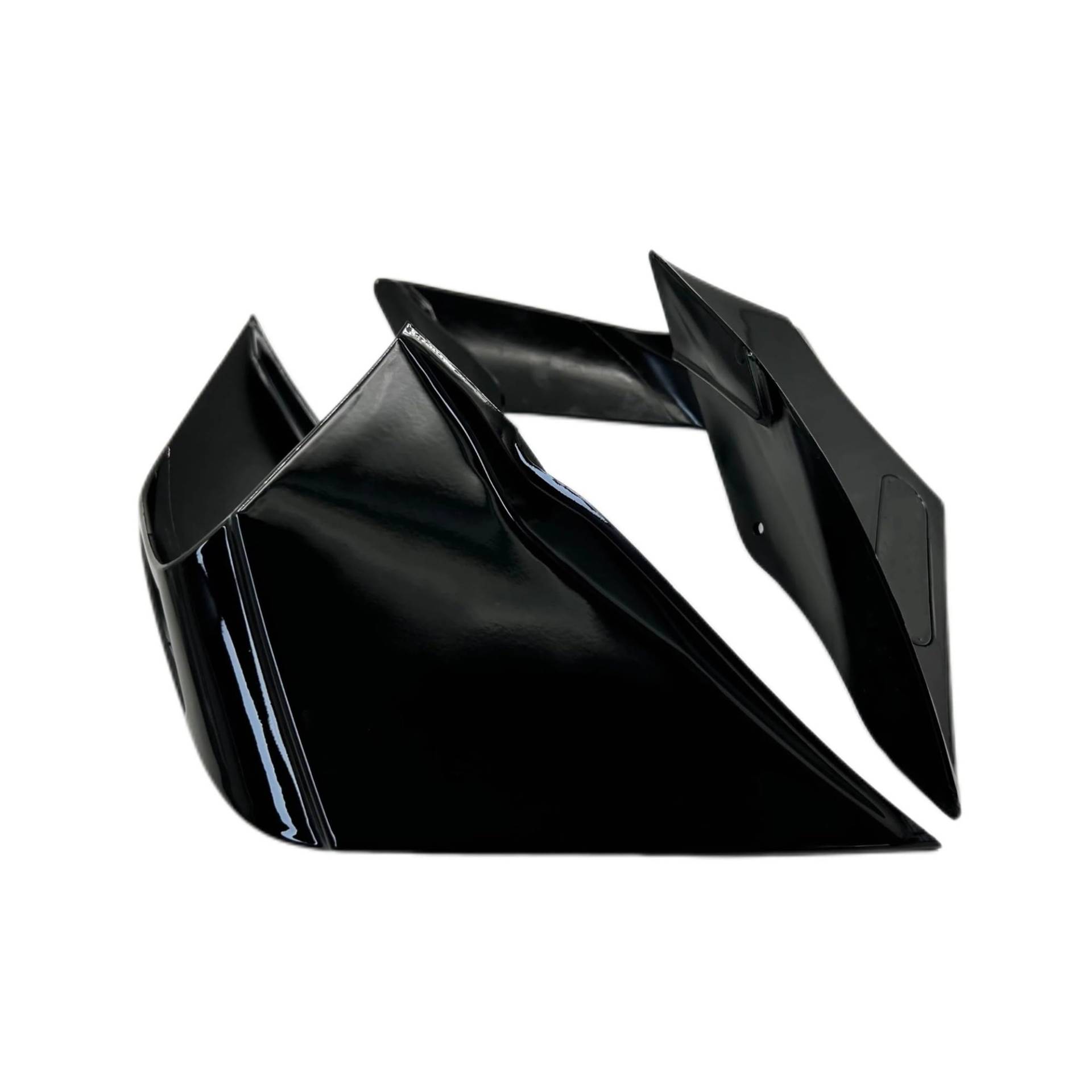 Motorradteile Für Kawasaki Für Ninja 400 2018 2019 2020 2021 2022 2023 2024 Fixed Wing Verkleidung Spoiler Aerodynamische Winglet Motorrad Vorderspoiler(Bright Black) von OEXRIGRU
