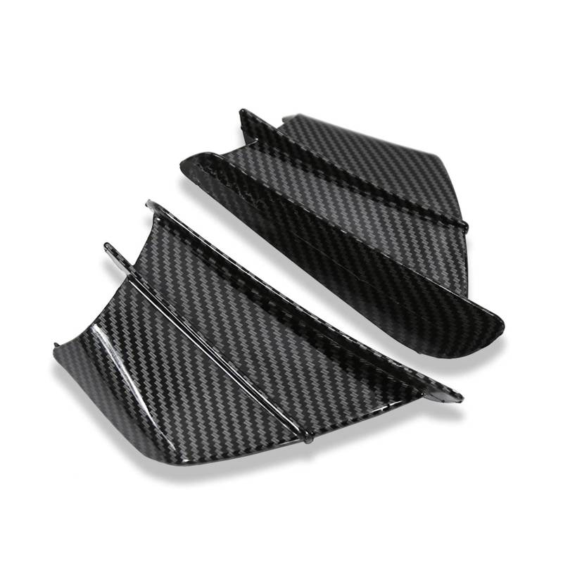 Motorradteile Für Kawasaki Für Ninja ZX6R 636 ZX636R ZX6RR ZX-6 ZX10R ZX1400 ZX14R Motorrad Winglet Aerodynamische Flügel Kit Spoiler Motorrad Vorderspoiler(Glossy Carbon) von OEXRIGRU
