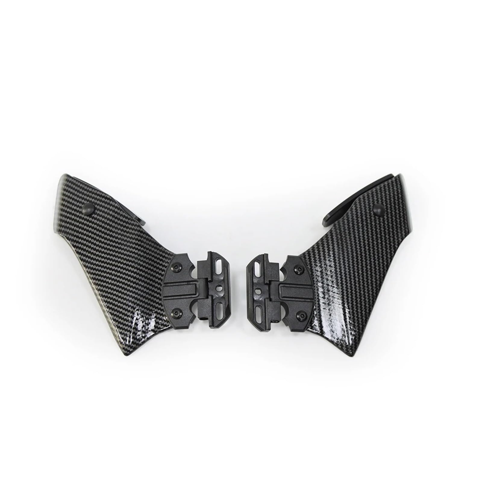 Motorradteile Für Kawasaki Für Ninja400 Für Ninja500 Motorrad Seitenflügel Verkleidung Spoiler Einstellbare Flanke Spoiler Verkleidung Mit Spiegel Motorrad Vorderspoiler(Bright Mirror Base) von OEXRIGRU