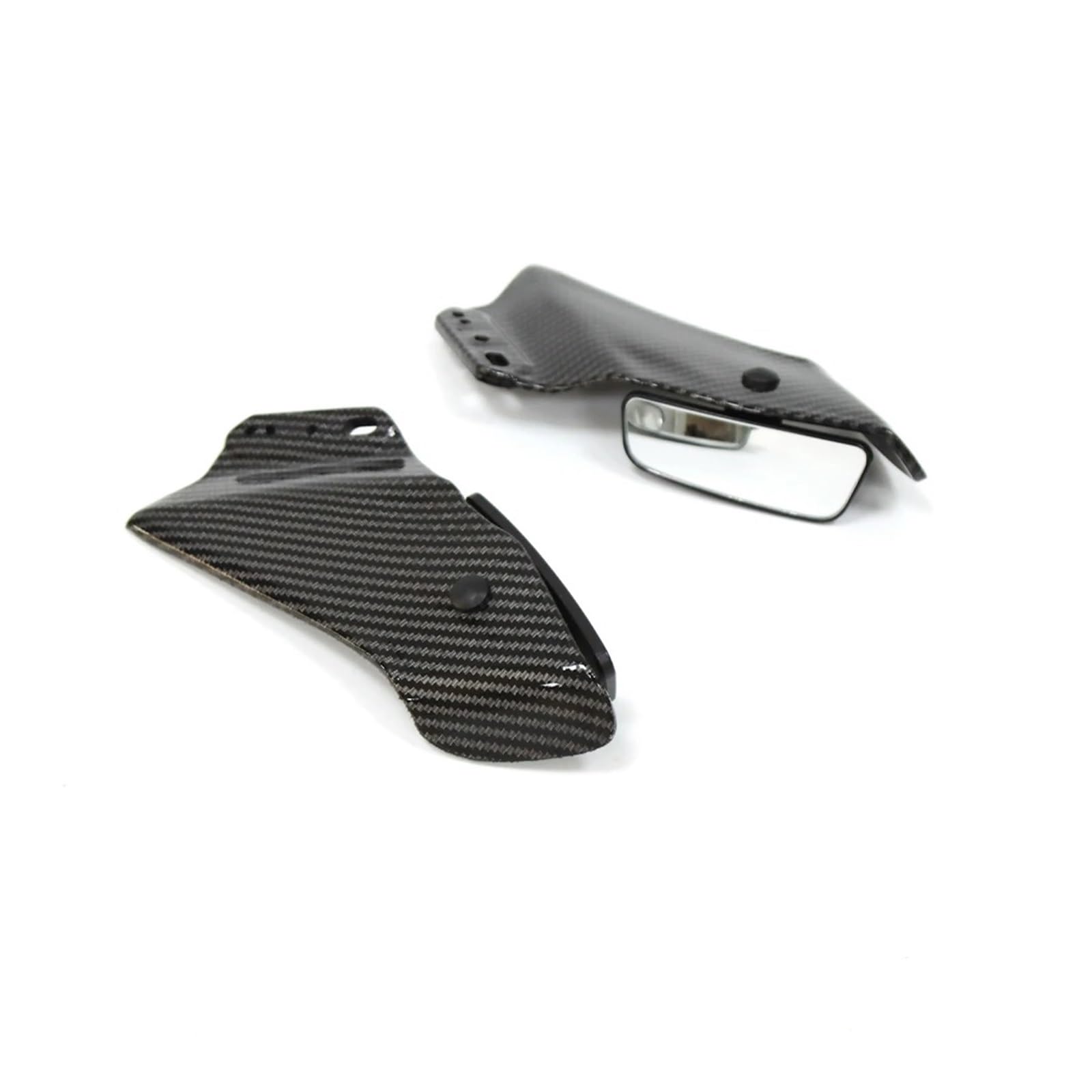 Motorradteile Für Kawasaki Für Ninja400 Für Ninja500 Motorrad Seitenflügel Verkleidung Spoiler Einstellbare Flanke Spoiler Verkleidung Mit Spiegel Motorrad Vorderspoiler(Bright Wings Mirror) von OEXRIGRU